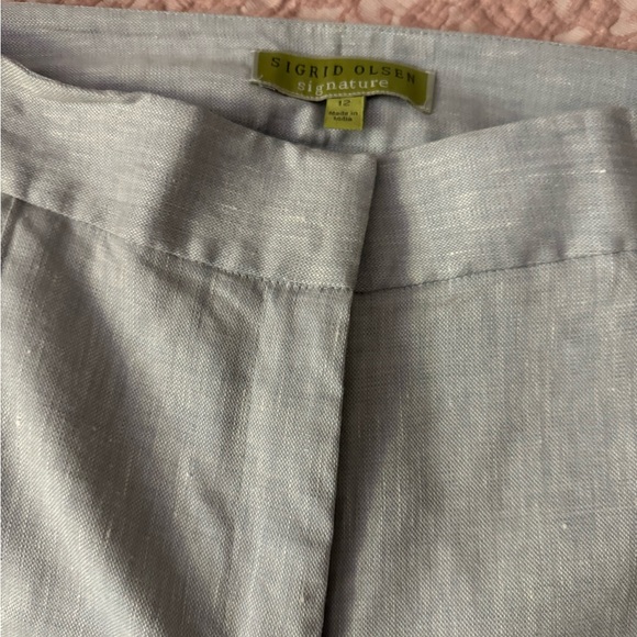 Sigrid Olsen linen jacket with matching wide leg pant.Includes blouse.Size large - Picture 5 of 16